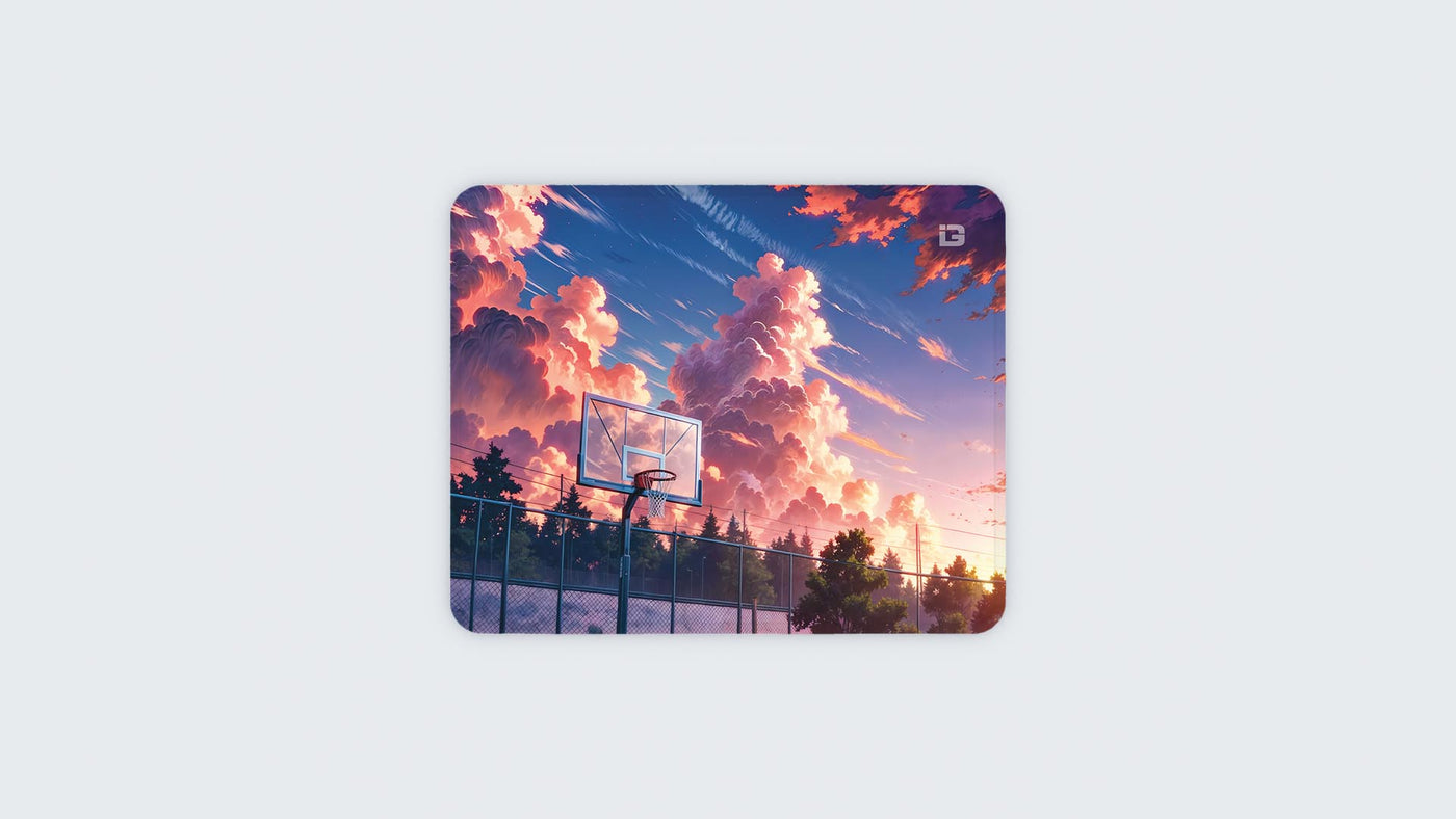 Coucher de soleil de basketball