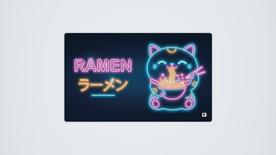Neon Retro Neko Ramen