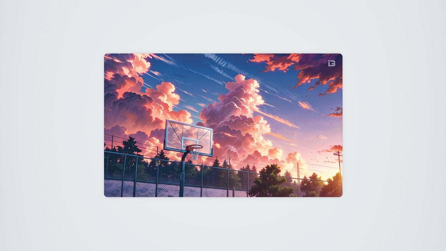 Coucher de soleil de basketball