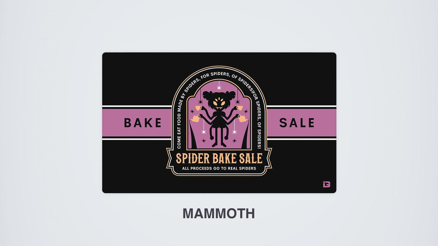 Emblème de la vente de gâteaux de l'araignée