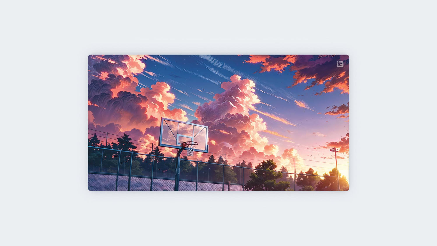 Coucher de soleil de basketball