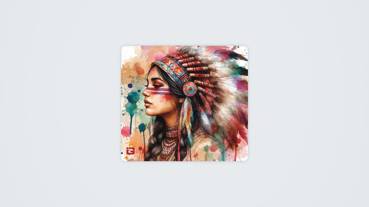 Native American Woman Watercolour