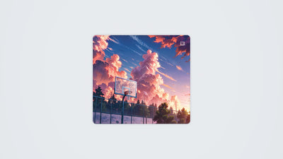 Coucher de soleil de basketball