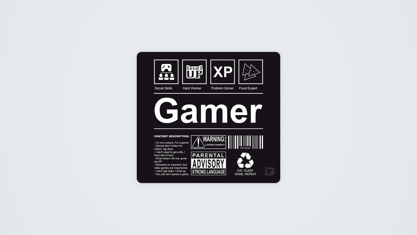 Gamer Label | Custom Gaming Deskpad by ID Gaming – iD Gaming