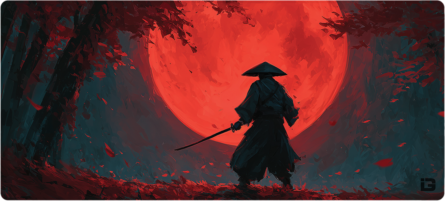 Redblade Background Red Blade | Custom Gaming Deskpad by iD Gaming