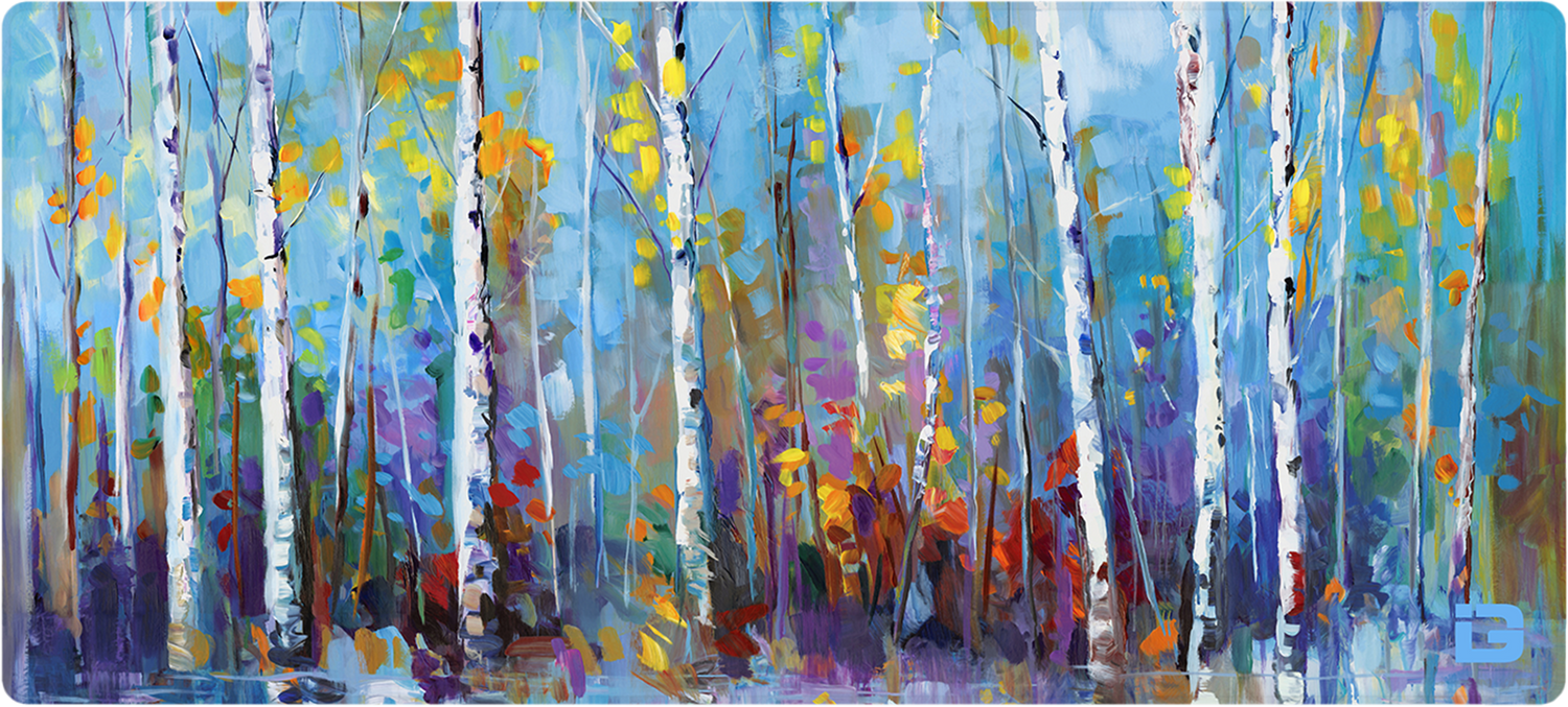 Colourful Birch Trees