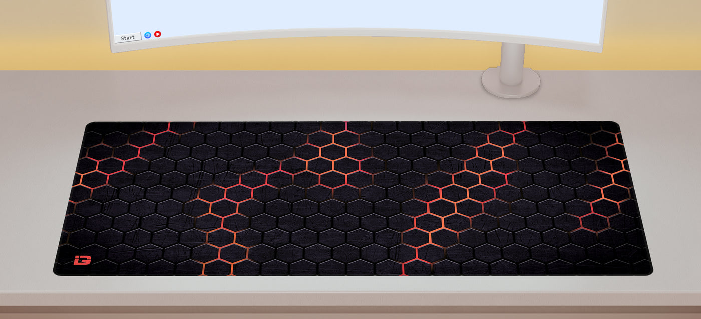 Hexagon Grid Red