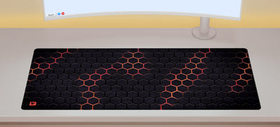 Hexagon Grid Red