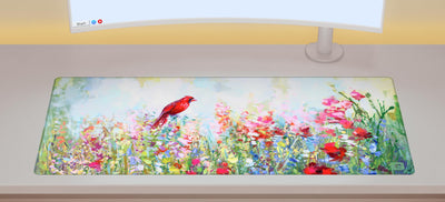 Cardinal Among The Wildflowers