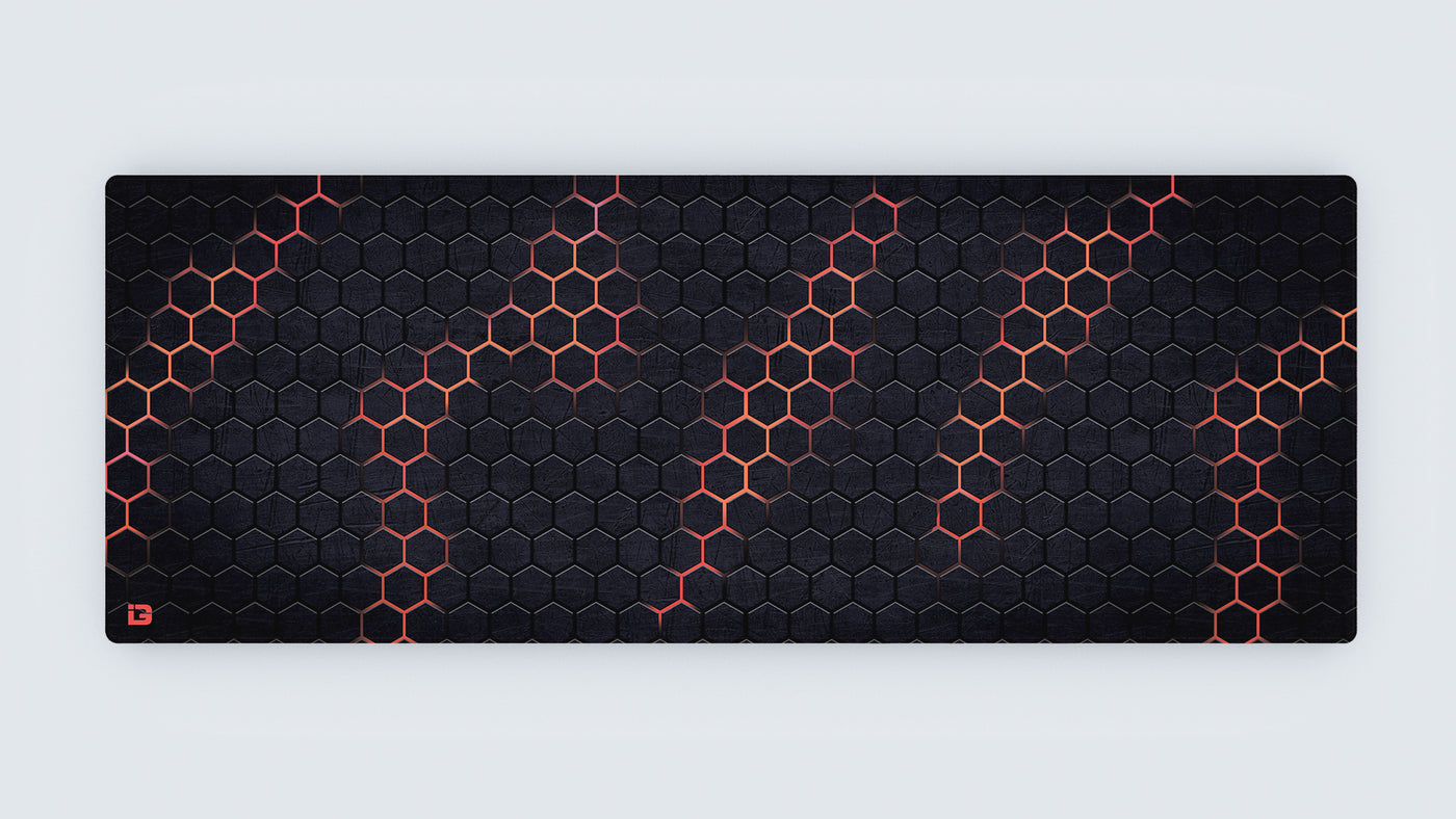 Hexagon Grid Red
