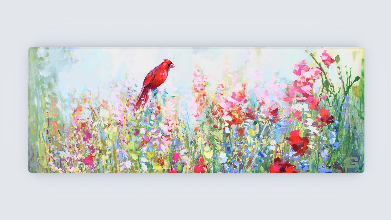 Cardinal Among The Wildflowers