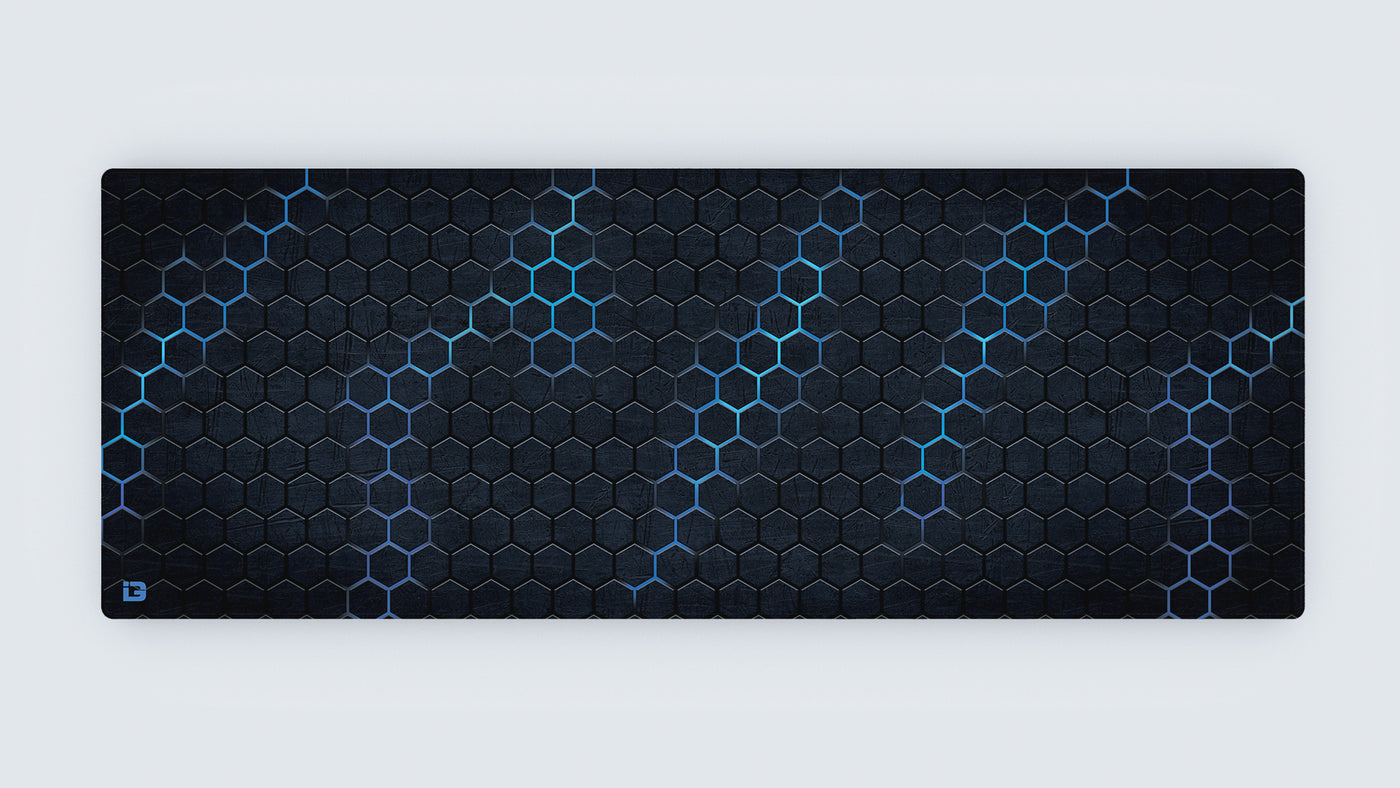 Hexagon Grid Blue