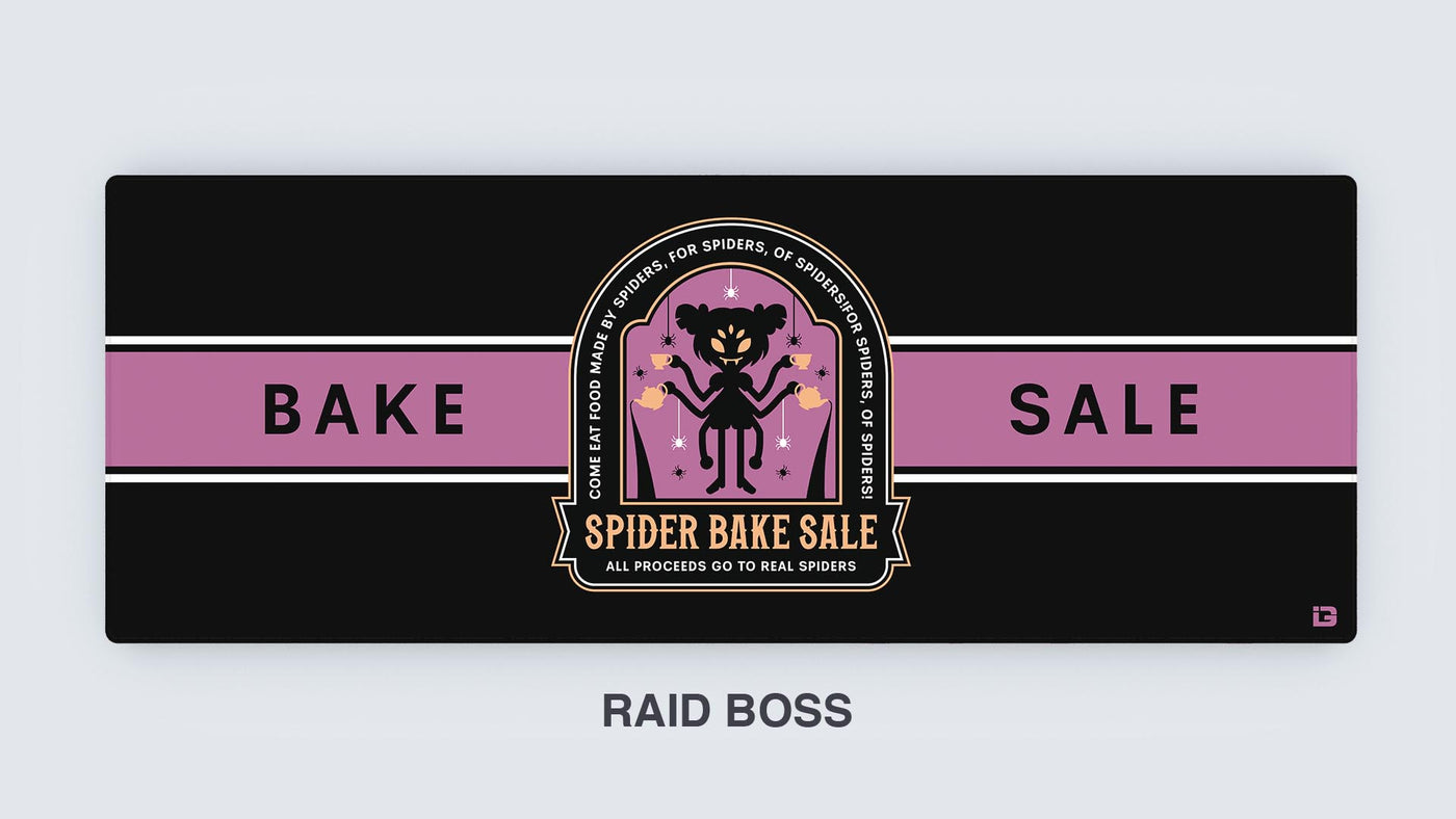 Emblème de la vente de gâteaux de l'araignée