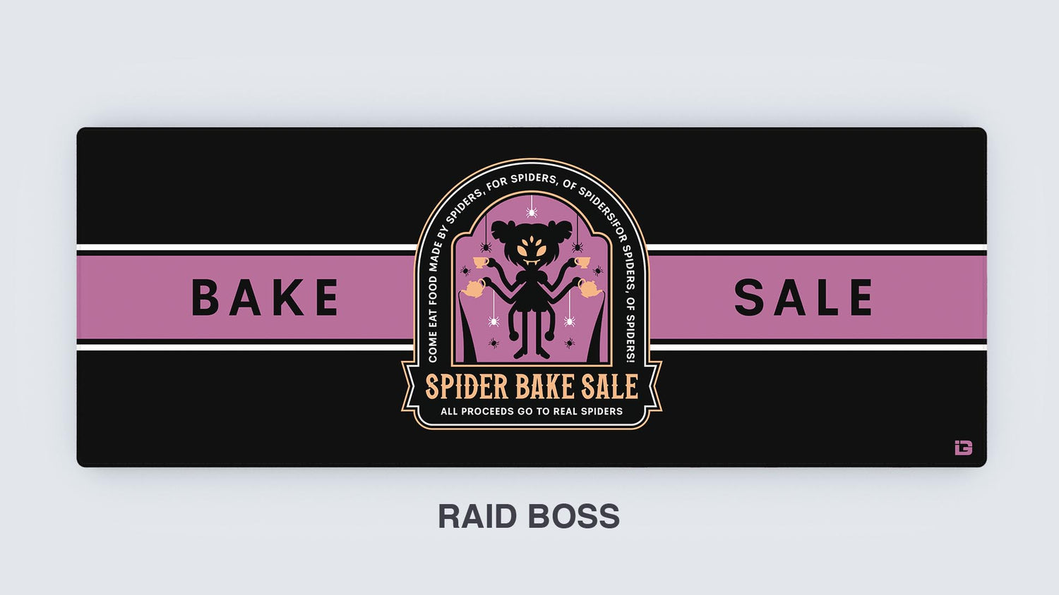 Emblème de la vente de gâteaux de l'araignée
