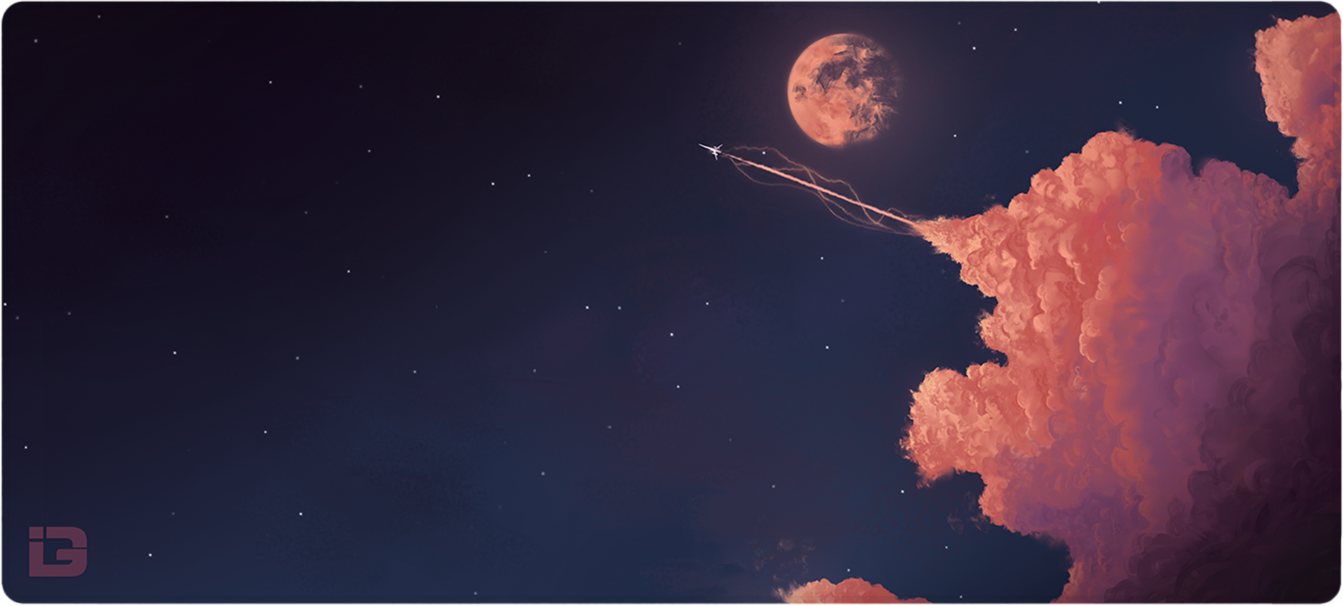 Bursting Past The Full Moon | Custom Gaming Deskpad by ID Gaming – iD ...