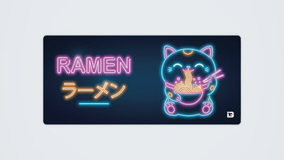 Neon Retro Neko Ramen