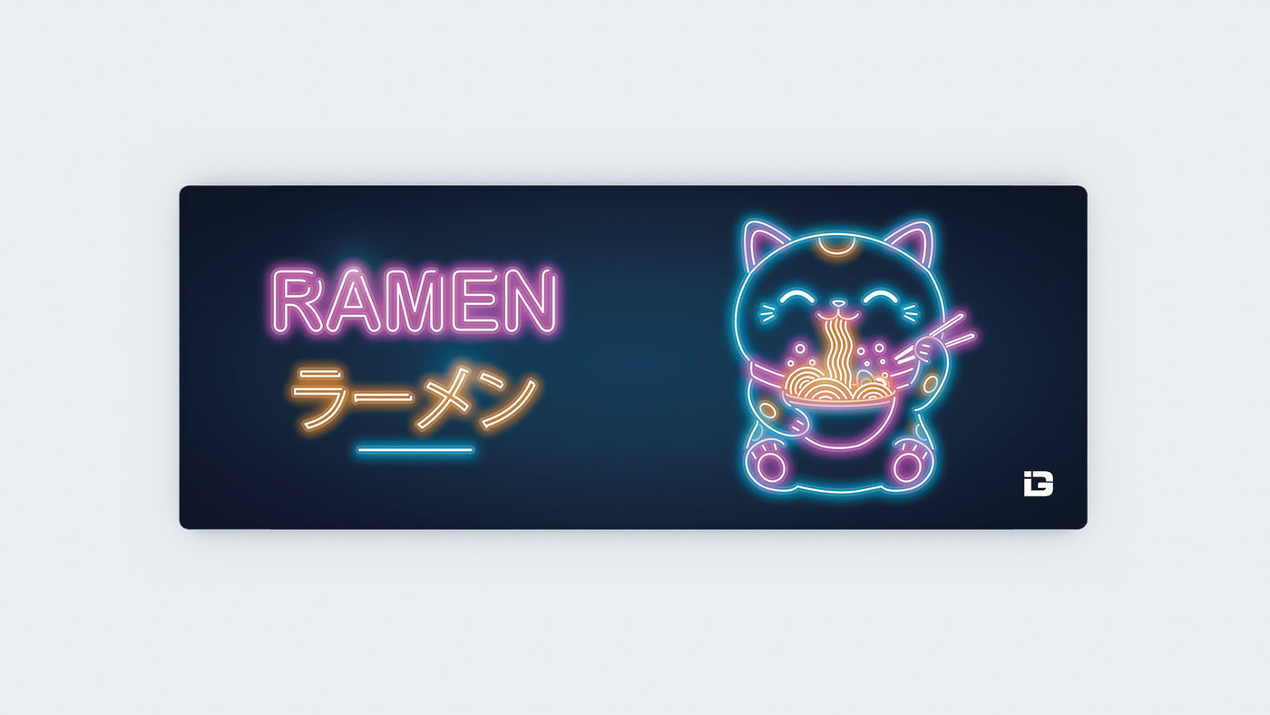 Neon Retro Neko Ramen