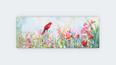 Cardinal Among The Wildflowers