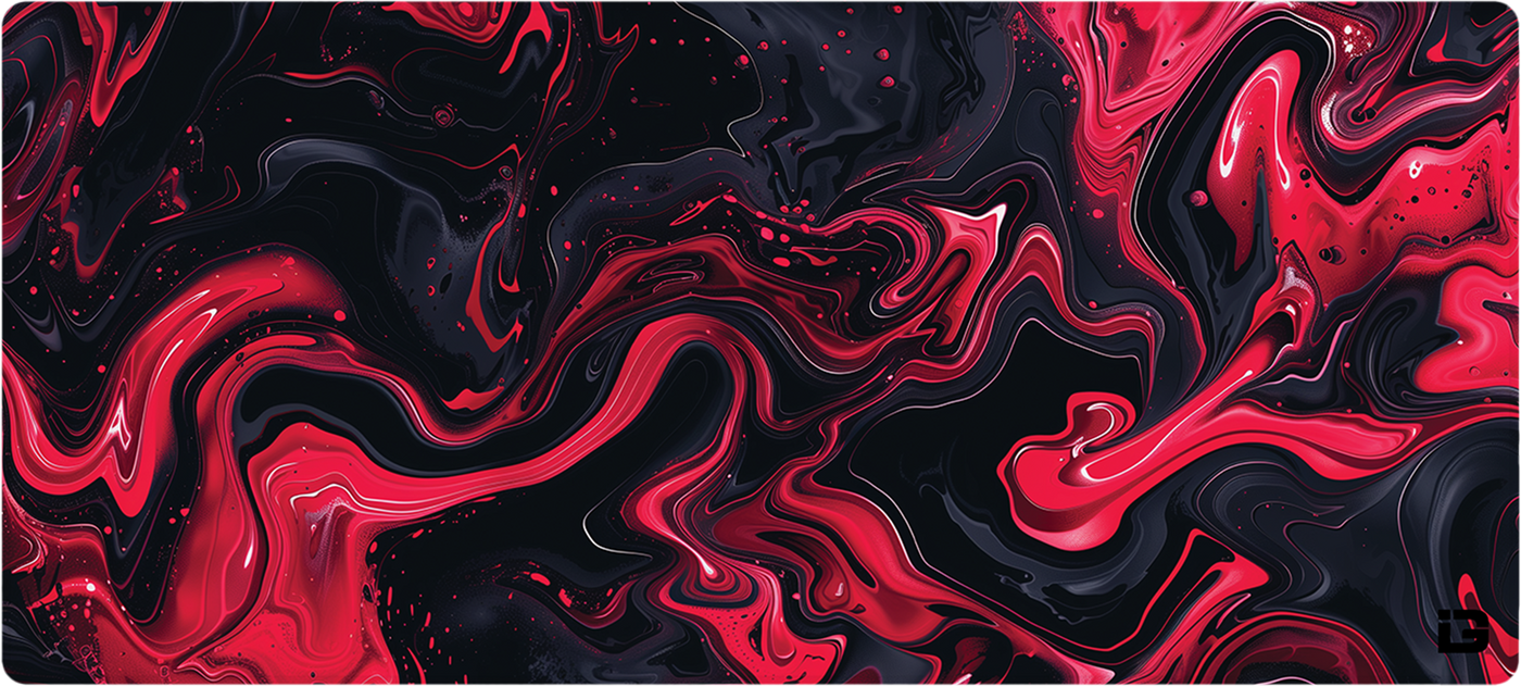 Liquid Red | Custom Gaming Deskpad by iD Gaming