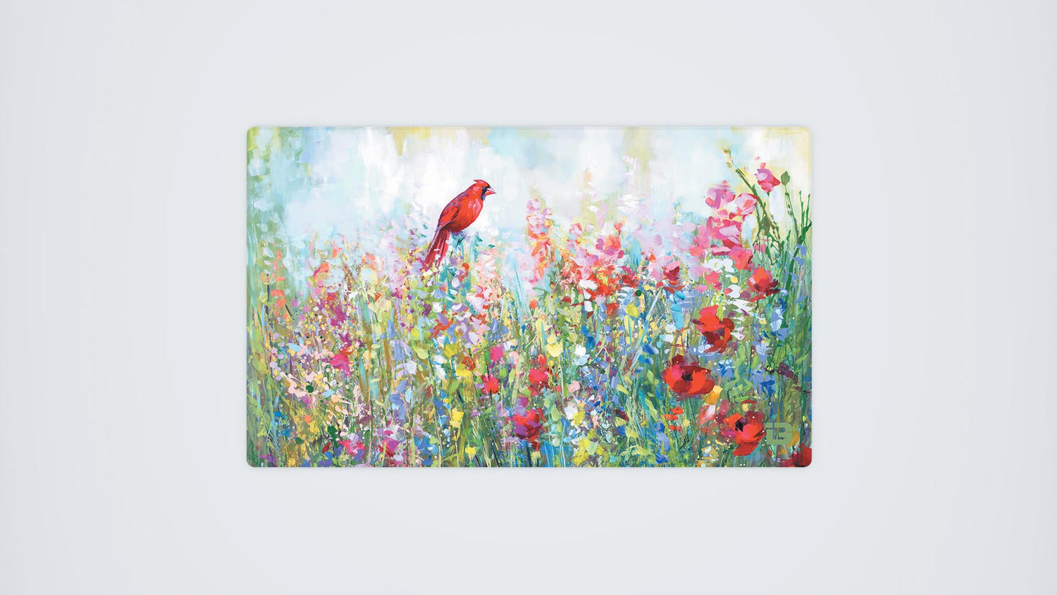 Cardinal Among The Wildflowers