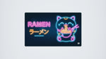 Neon Retro Neko Ramen