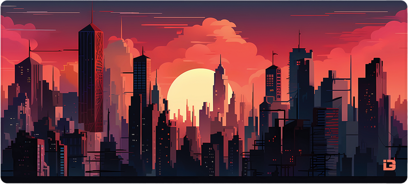 Coucher de soleil dans la Ville Sombre
