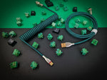 Emerald Green Coiled Aviator Cable