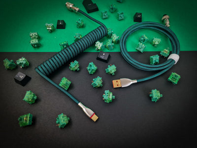 Emerald Green Coiled Aviator Cable