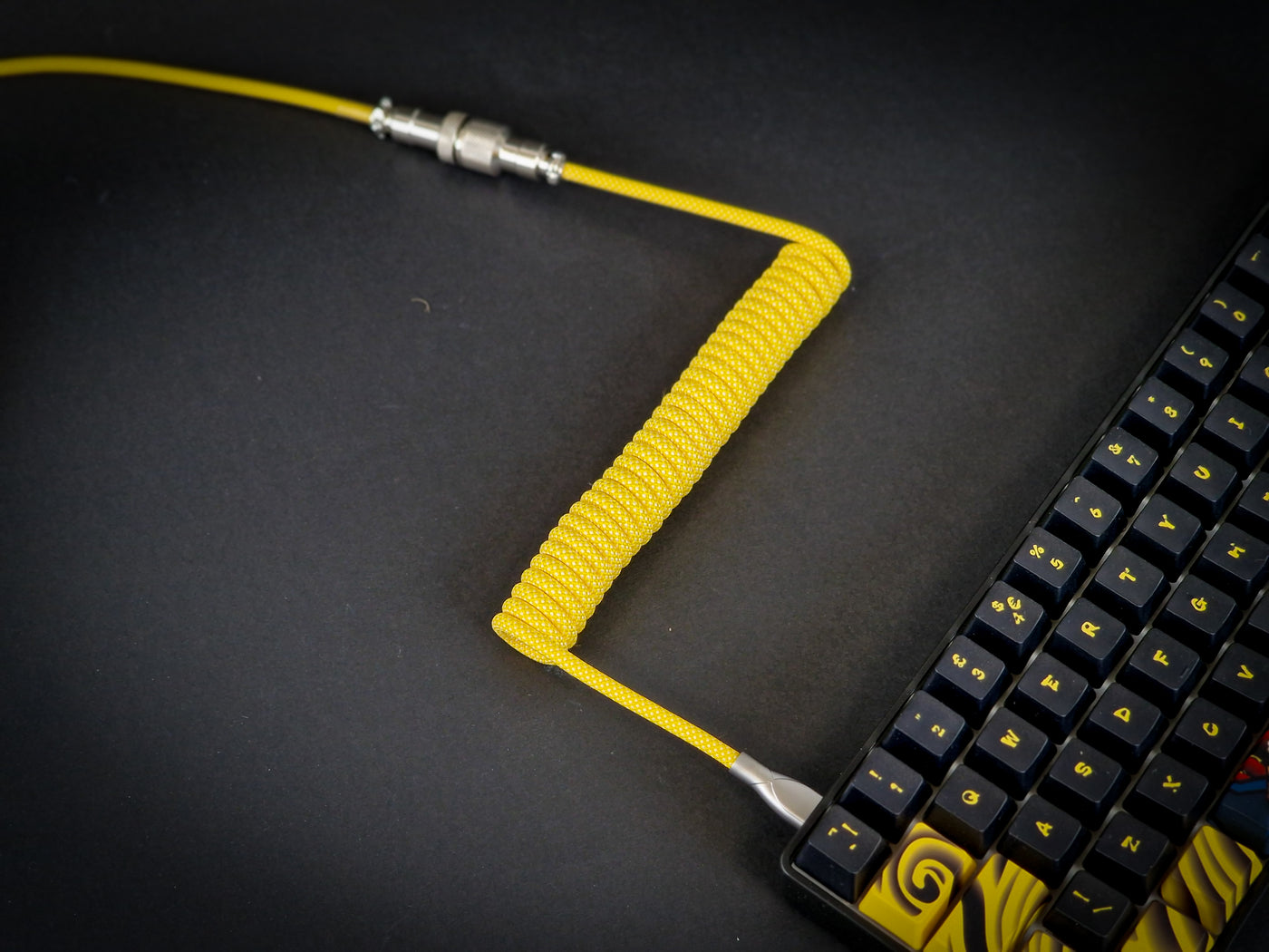 Canary Yellow Coiled Aviator Cable