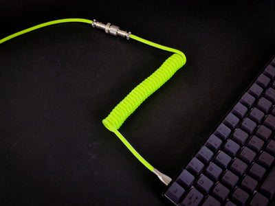 Neon Yellow Coiled Aviator Cable