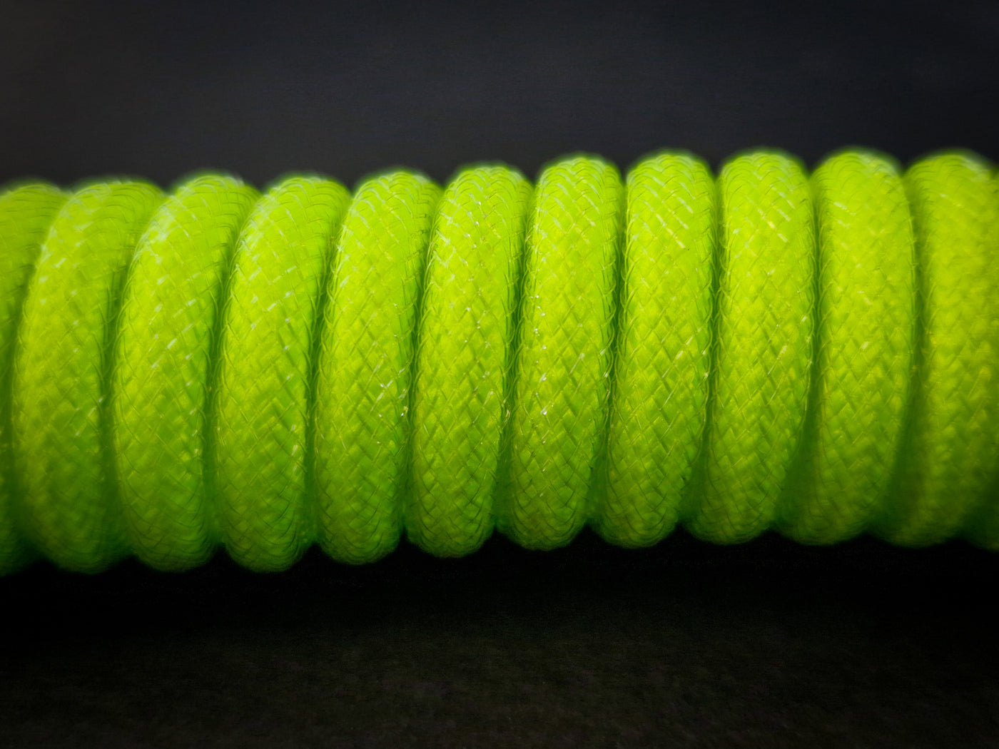 Neon Yellow Coiled Aviator Cable