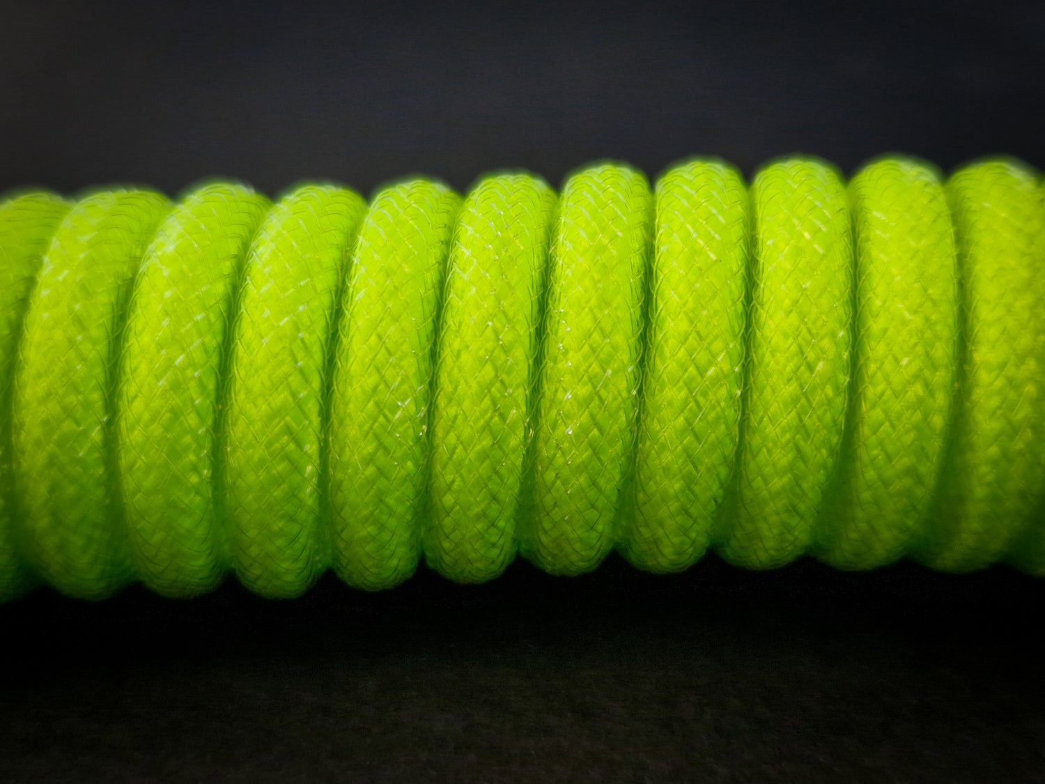 Neon Yellow Coiled Aviator Cable