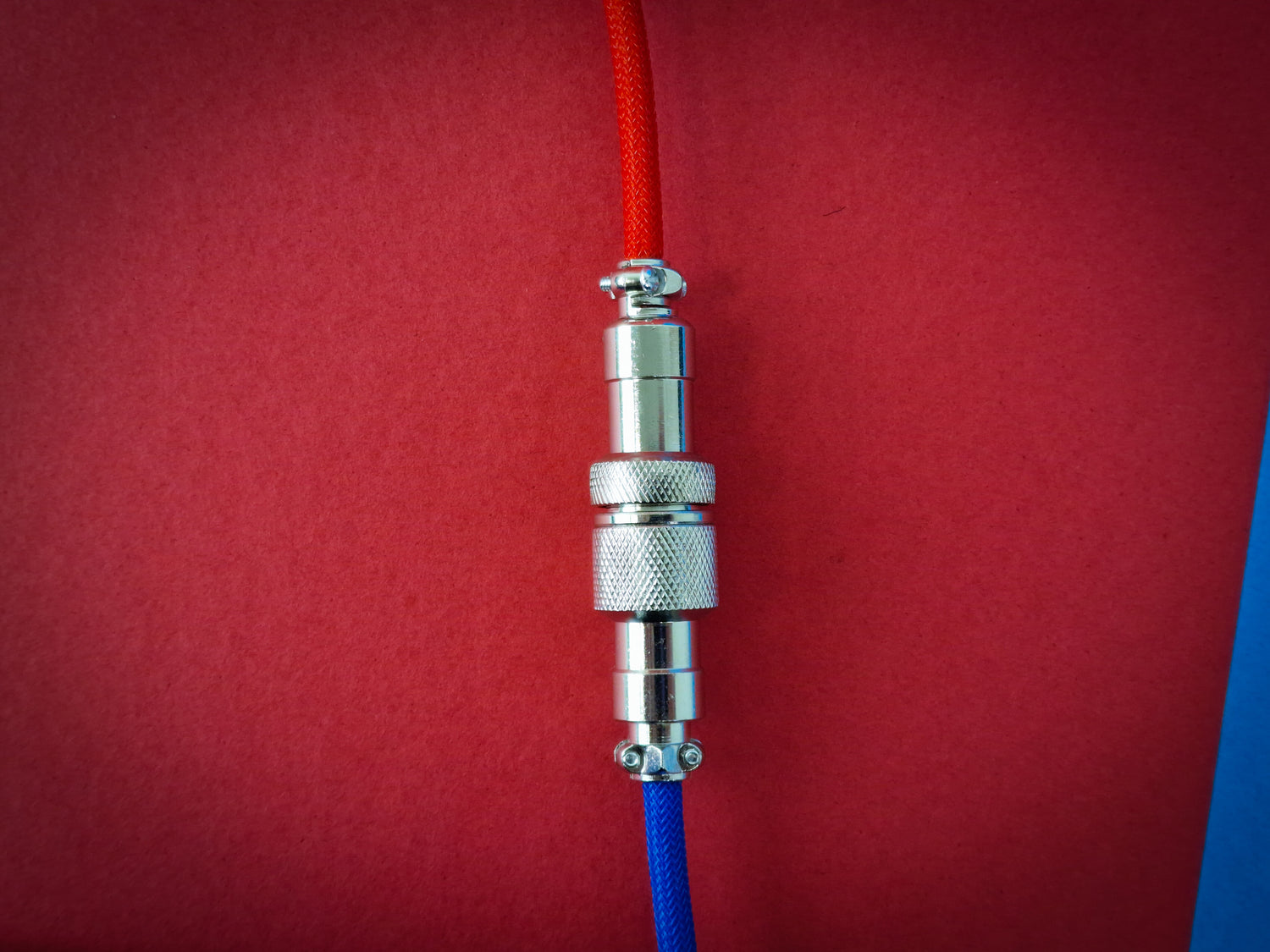 Blue & Red Coiled Aviator Cable
